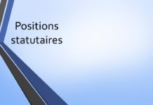 Les différentes positions statutaires du fonctionnaire.