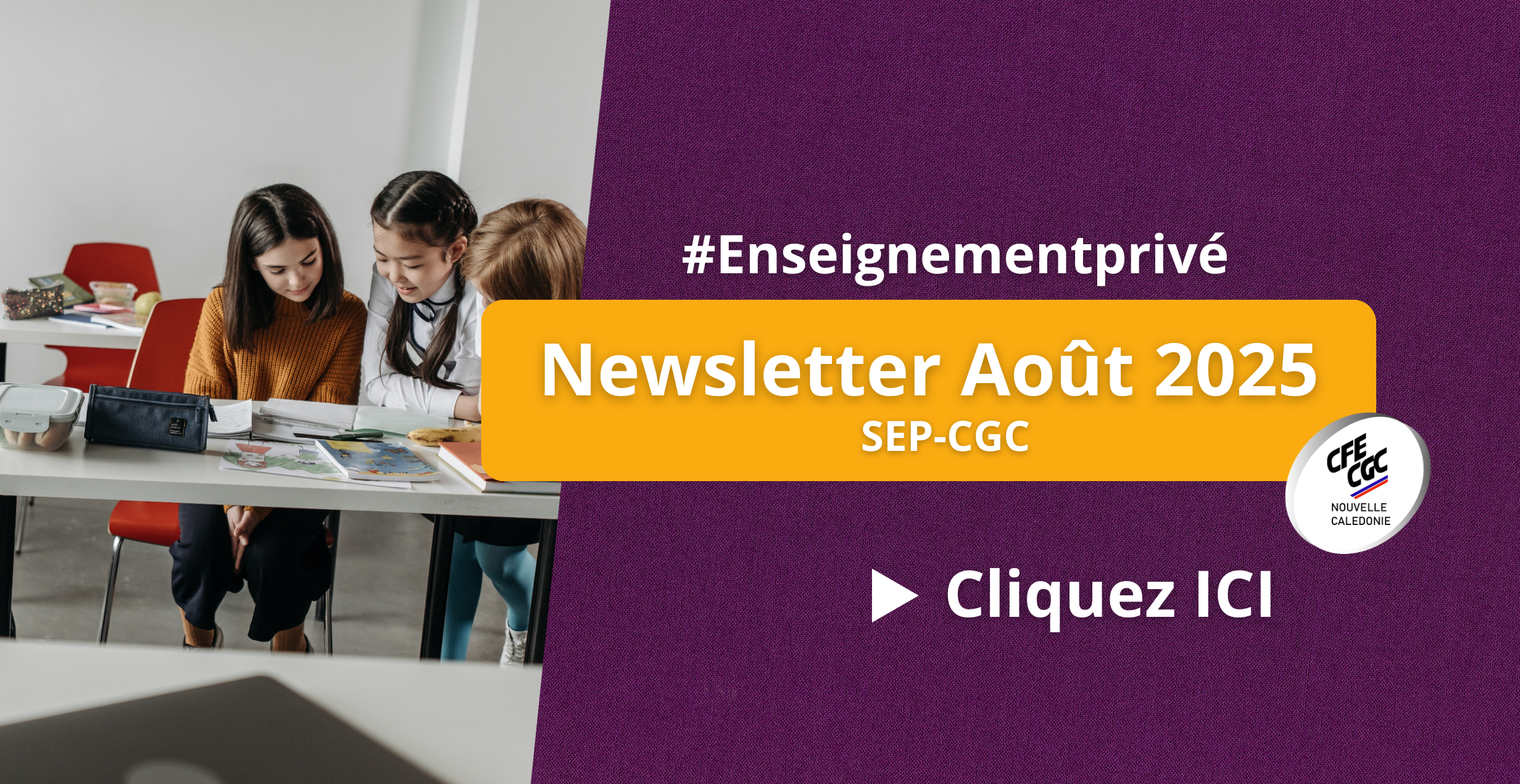 Newsletter août 2025 – Enseignement privé