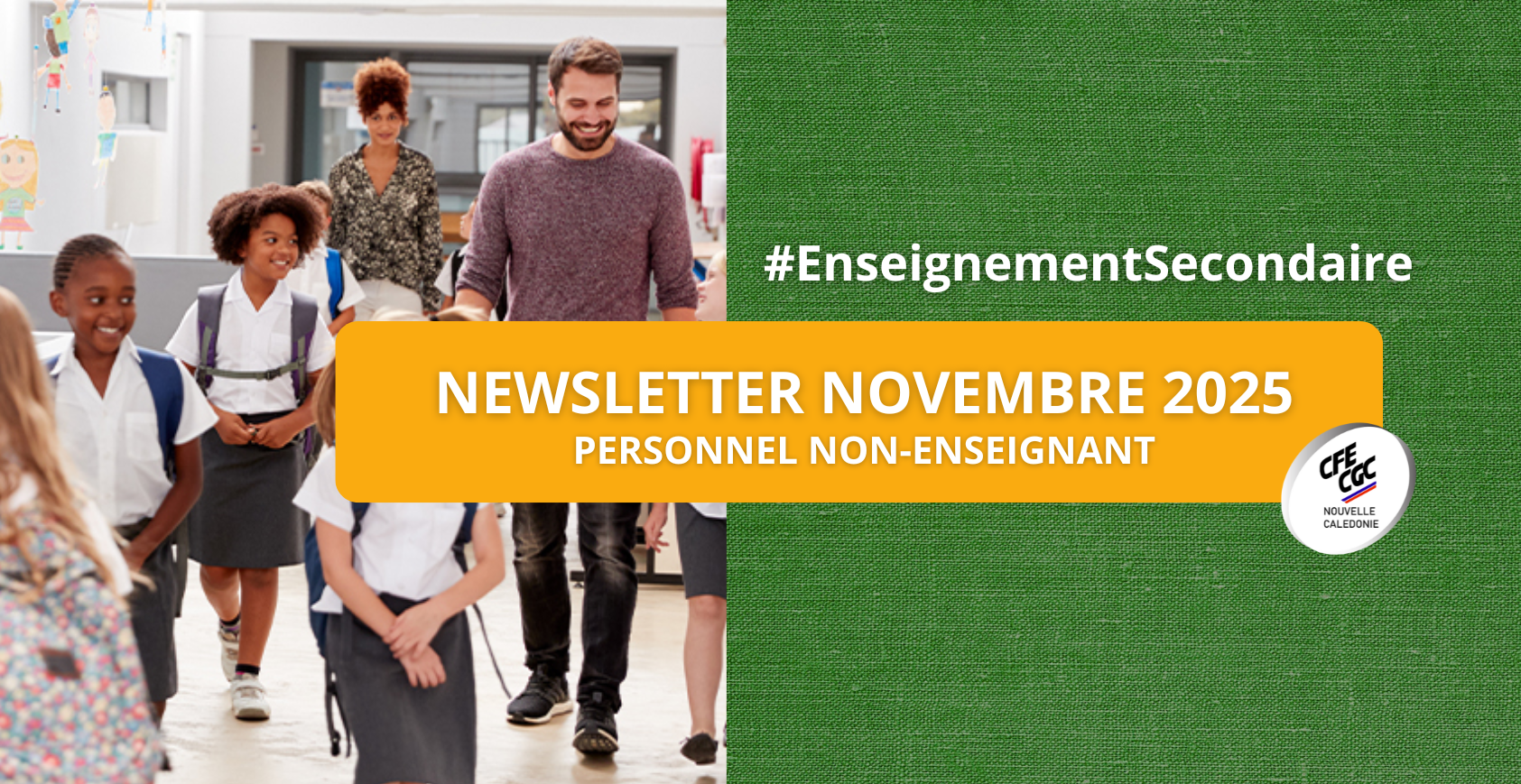 Newsletter Novembre 2025 – Enseignement Secondaire Personnel non-enseignant